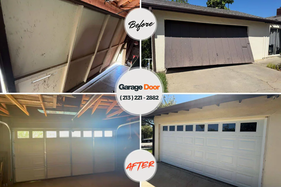 Before and after: garage door opener repair Elizabethton, TN